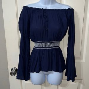Off Shoulder Bell Sleeve Top